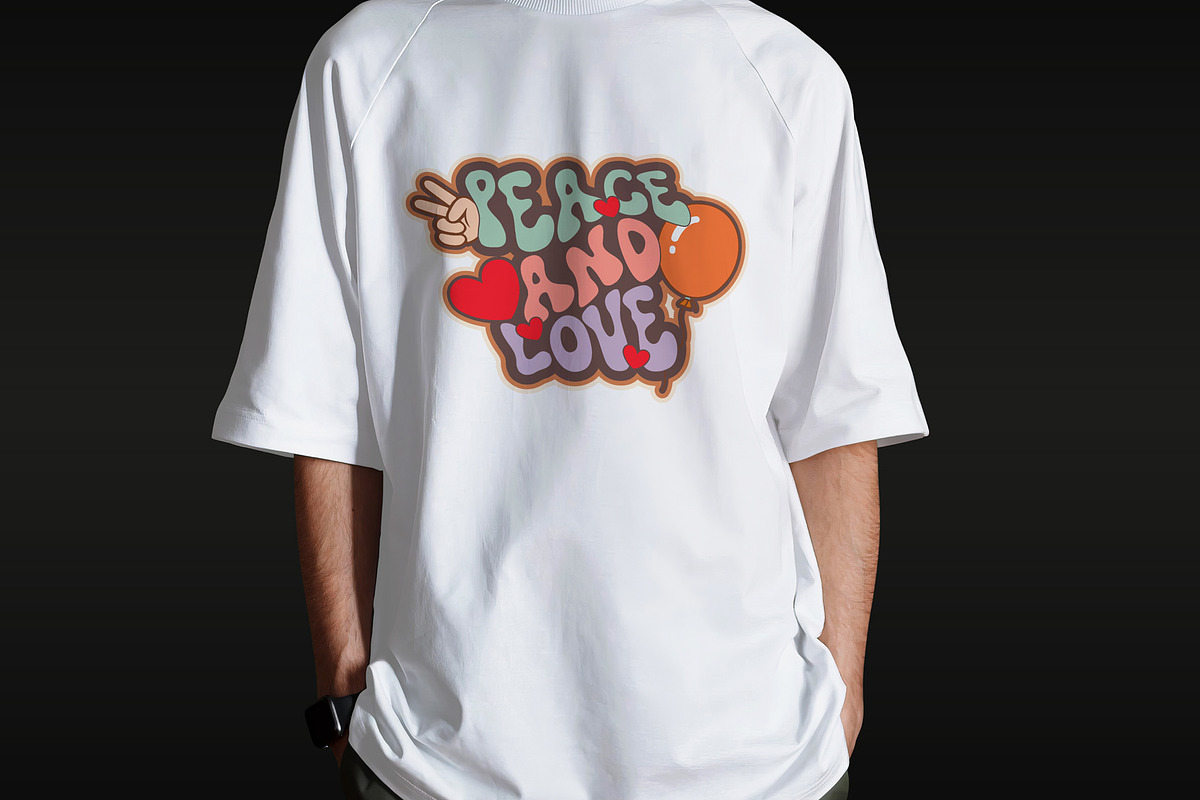 Peace and Love T-Shirt Design, an Object Illustration by Ahluva Studio (Photo 5 of 7)