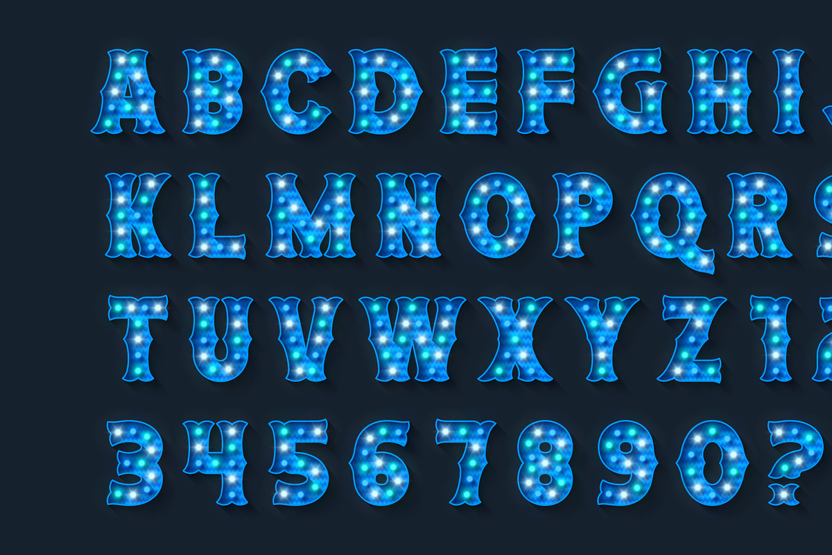 Retro marquee show alphabet design, an Object Graphic by RevelStockart (Photo 8 of 10)