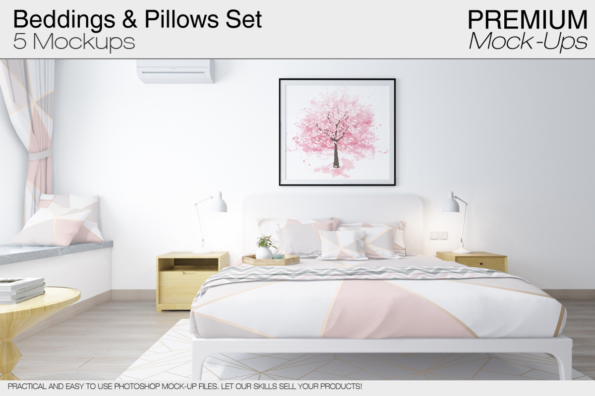 Bed Linens Bundle - 30 Mockups, an Apparel Mockup by mock-ups (Photo 8 of 35)