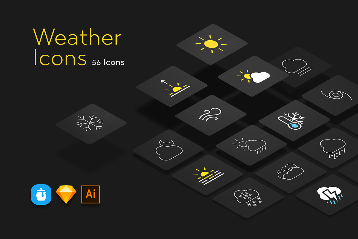 Weather Icons, a Solid Icon by Likeapples (Photo 1 of 5)
