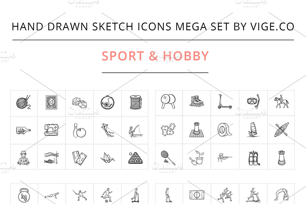 Hand drawn sketch vector icons, an Icon by Visual Generation (Photo 11 of 16)
