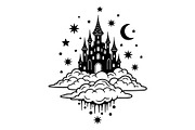 Fantasy Castle Cloud Moon Bundle, an Object Illustration by Gaye Art (Thumbnail 26 of 30)
