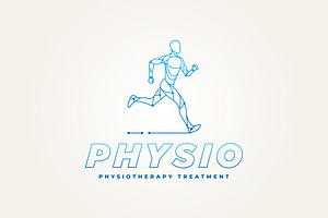 physiotherapy treatment icon logo, a Design Template by Blazybone