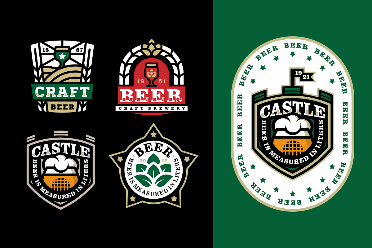 Beer Emblems, an Object Graphic by TickStyle (Photo 1 of 2)