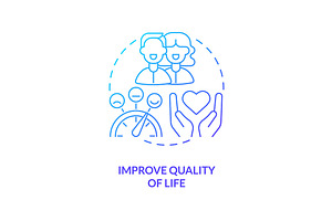 Improve quality of life blue gradien, an Icon by IMG Visuals