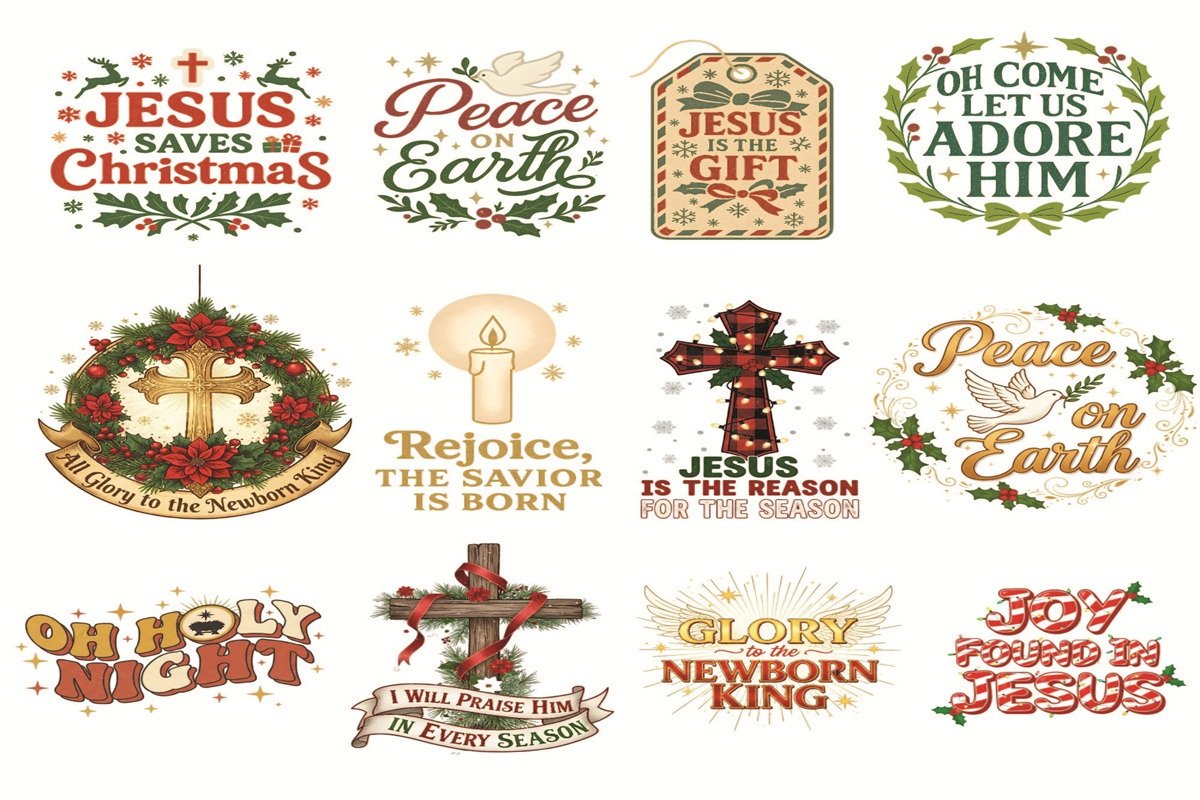 Christian Christmas PNG Bundle, an Object Graphic by EllaMaiyaali (Photo 3 of 3)