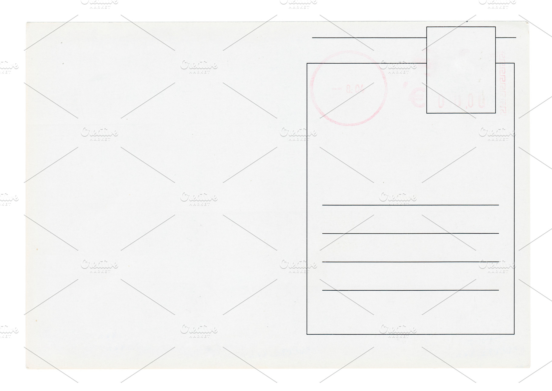 White Postcard Isolated, a Background Photo by THP Creative