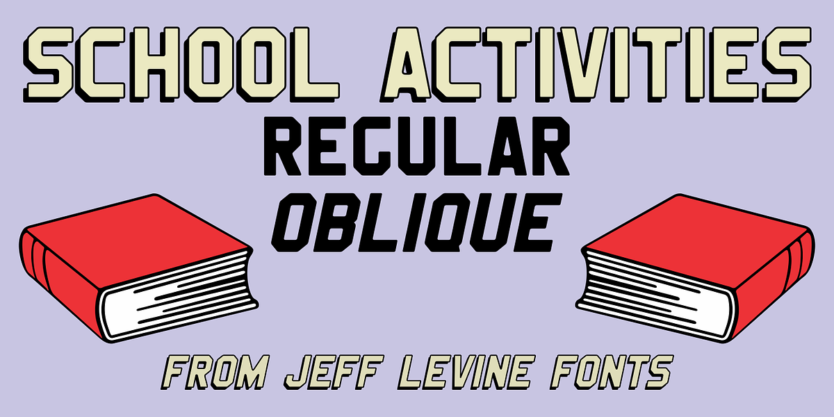 School Activities JNL, a Sans Serif Font by Jeff Levine Fonts (Photo 1 of 5)