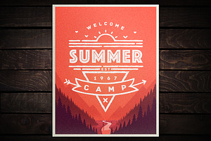 Camping Elements And Landscapes.