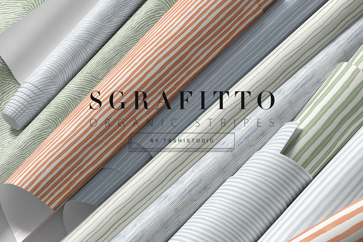 Sgraffito Organic Stripe Collection, a Pattern Graphic by TSTUDIO (Photo 1 of 9)