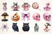 Halloween Clipart Bundle, a Seasonal Illustration by Rose Art (Thumbnail 3 of 7)