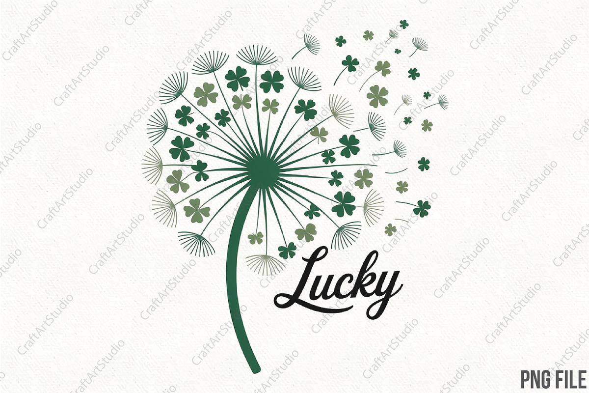 St.Patrick’s Day Dandelion Lucky PNG, an Illustration by CraftArtStudio (Photo 1 of 4)