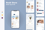 Book Store Mobile App UI Kit, an UI Kit Template by uicube