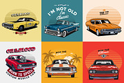 Classic Car Vector Pack vol 2, a Transportation Illustration by The BolzStudio (Thumbnail 3 of 10)