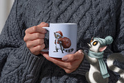 Lemur and Christmas, an Illustration by IrynaPanashii (Thumbnail 10 of 11)