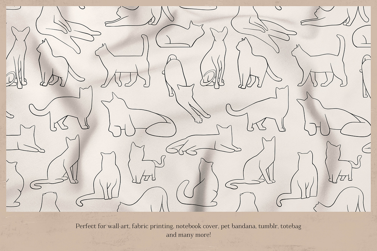 Cats Collection: Colored and Outline, an Illustration by imajineko (Photo 7 of 10)