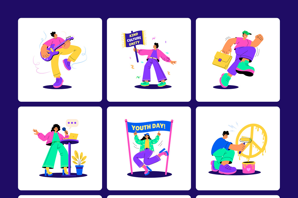 95 Youth Day Illustrations Bundle, a Person Illustration by Creative Stall (Photo 11 of 12)