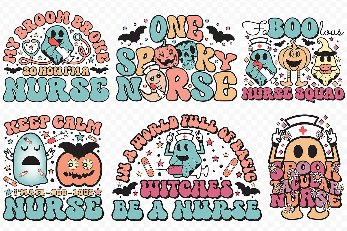 Halloween Nurse Sublimation Bundle, a Graphic by CraftlabSVG (Photo 3 of 15)