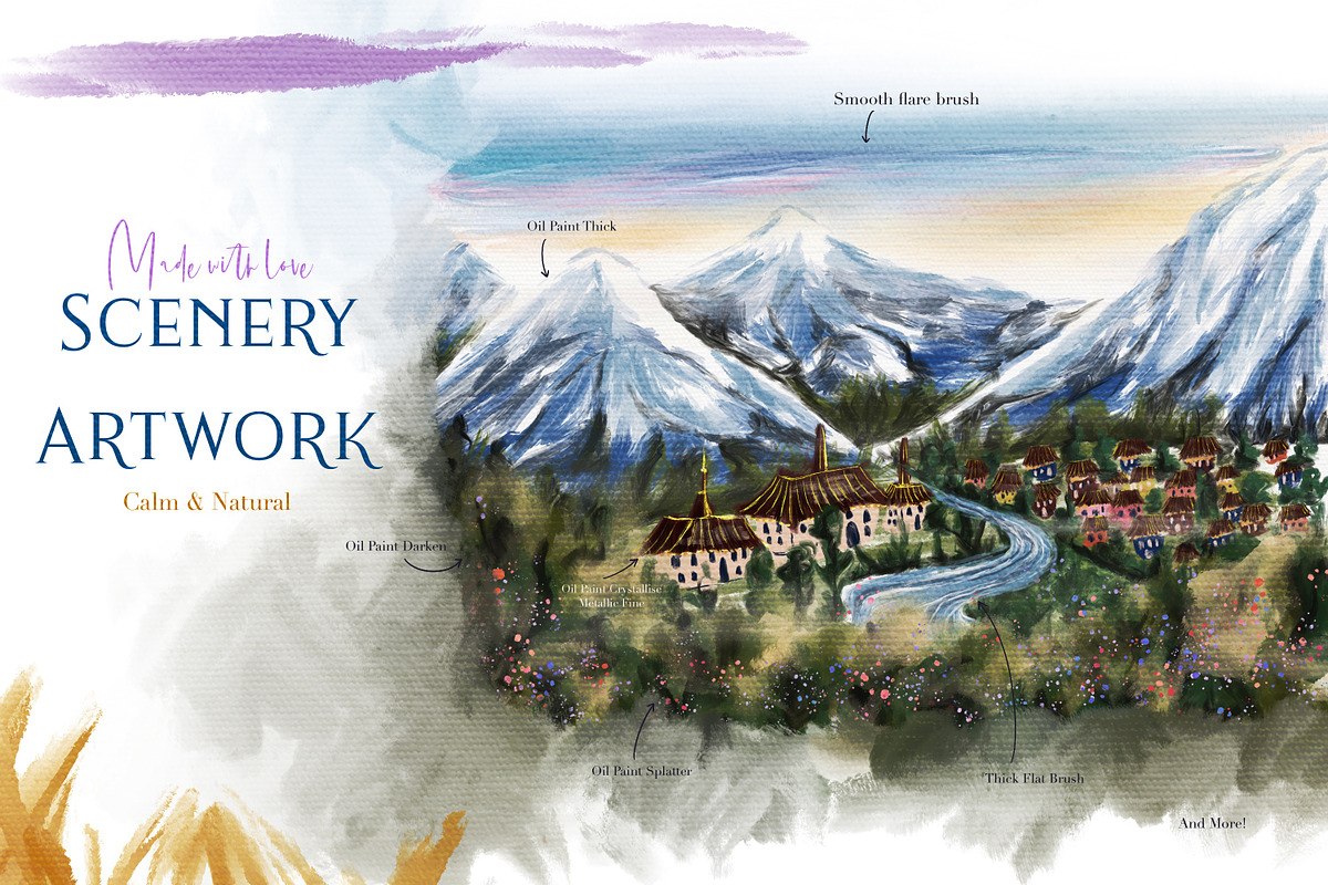 Fantastic Oil Paint Procreate, a Brush Add-On by ArtstudioByKhushbu (Photo 3 of 21)