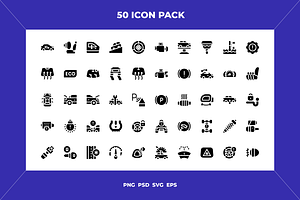 Car dashboard icons, an Outline Icon by Wencory