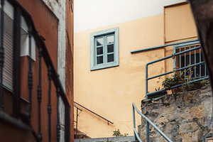 Old stone stairs in Cudillero, an Architecture Photo by SkyNext