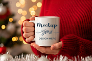 Festive 11oz Coffee Mug Mockup, a Cups & Container Mockup by animatizmagix (Thumbnail 4 of 4)