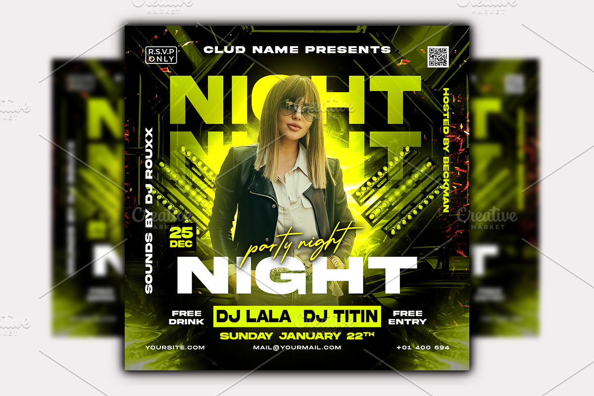 Party Flyer Template, a Flyer Template by efuturestudio (Photo 2 of 2)