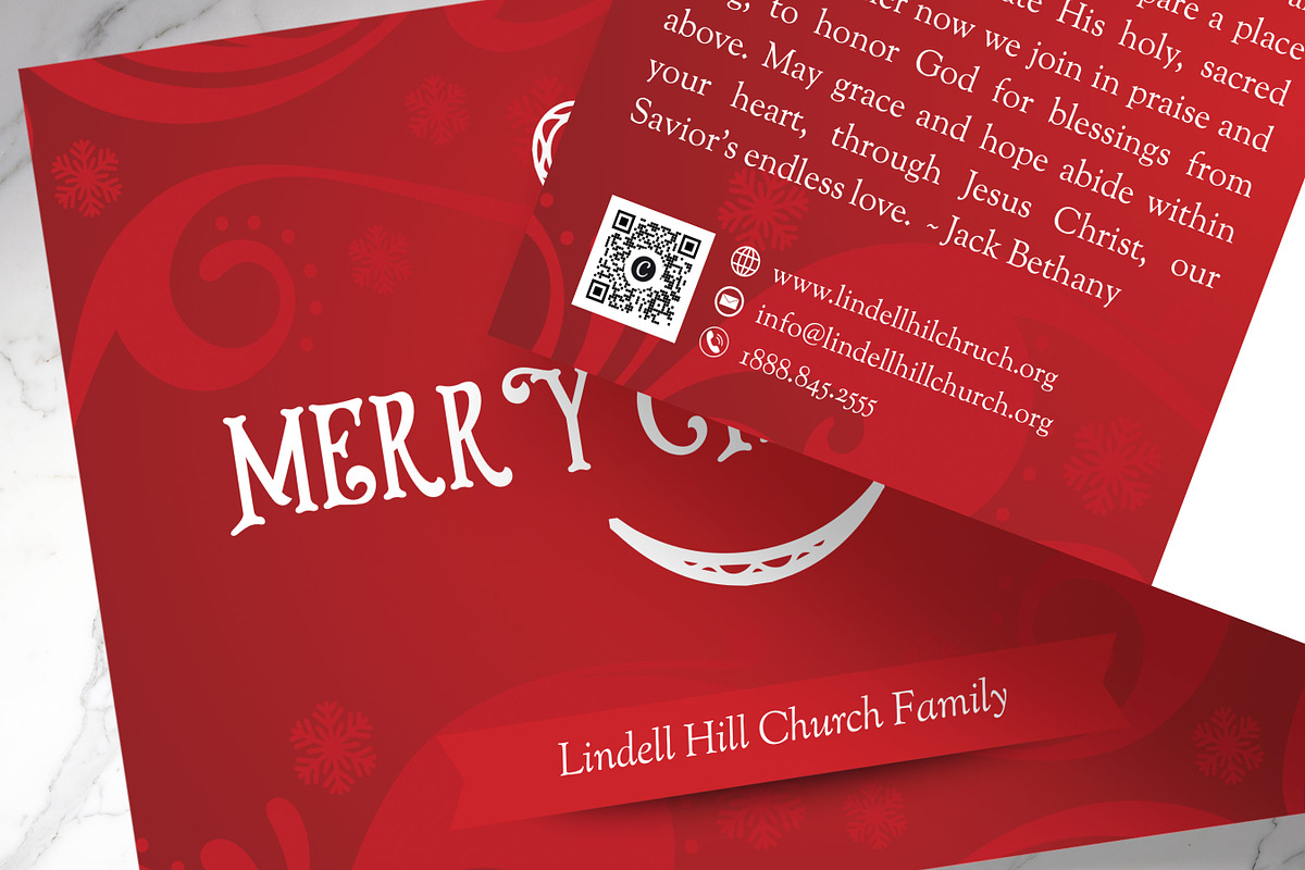 Red Christmas Church Postcard PSD, a Card Template by Godserv Designs (Photo 10 of 11)