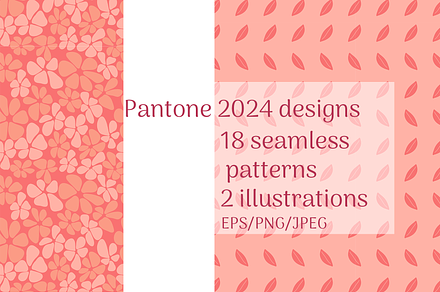 Peach pantone inspiration patterns, a Pattern Graphic by Daria Balaeva
