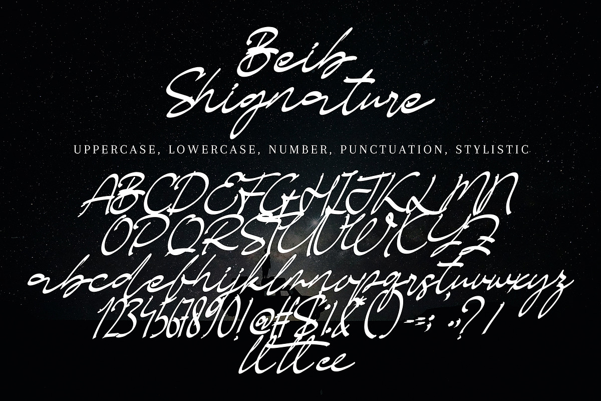 Beib Shignature, a Handwritten Font by HaKi Studio (Photo 6 of 6)
