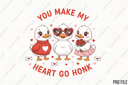You Make My Heart Valentine Goose, an Illustration by CraftArtStudio (Thumbnail 1 of 4)
