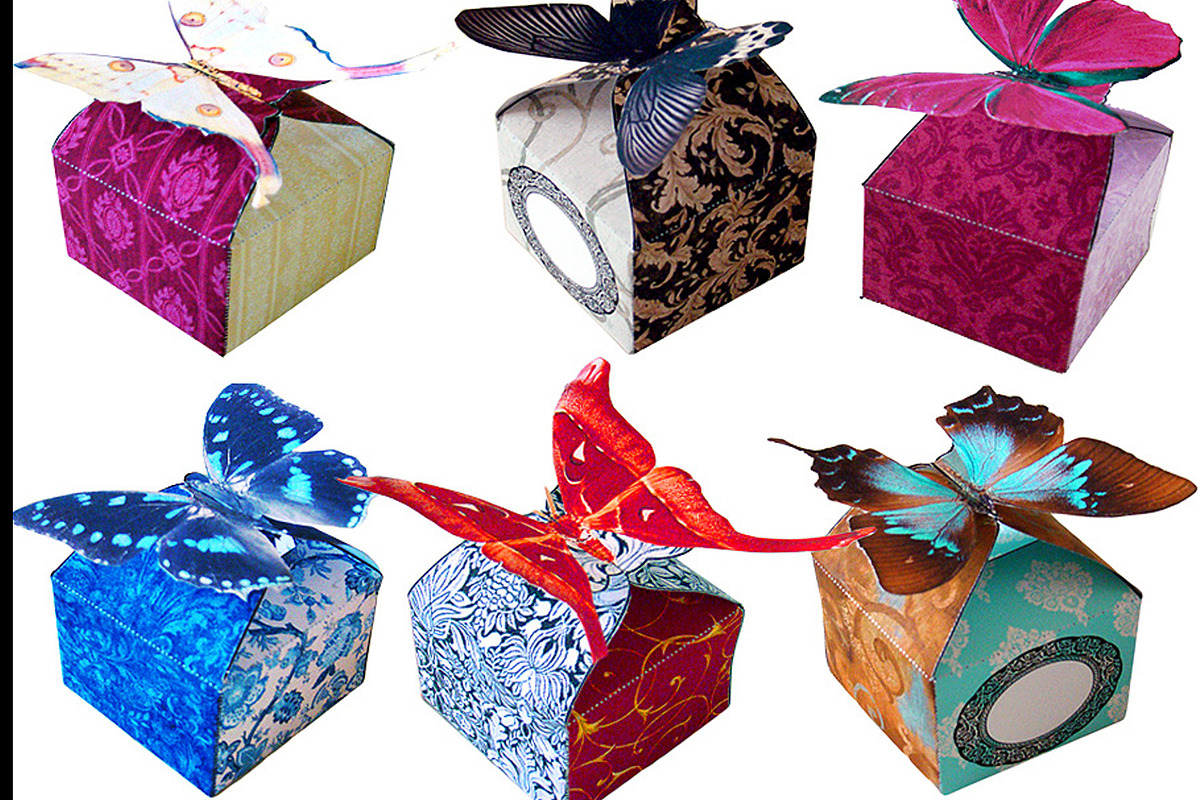 6 Gift Boxes - PDF Printable Pattern, a Print Template by Kseniya-Omega (Photo 2 of 4)