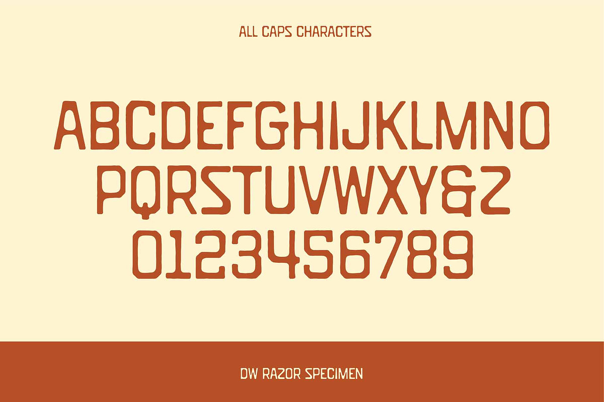 DW Razor Display Fonts, a Sans Serif Font by Dawaii Goods (Photo 4 of 7)