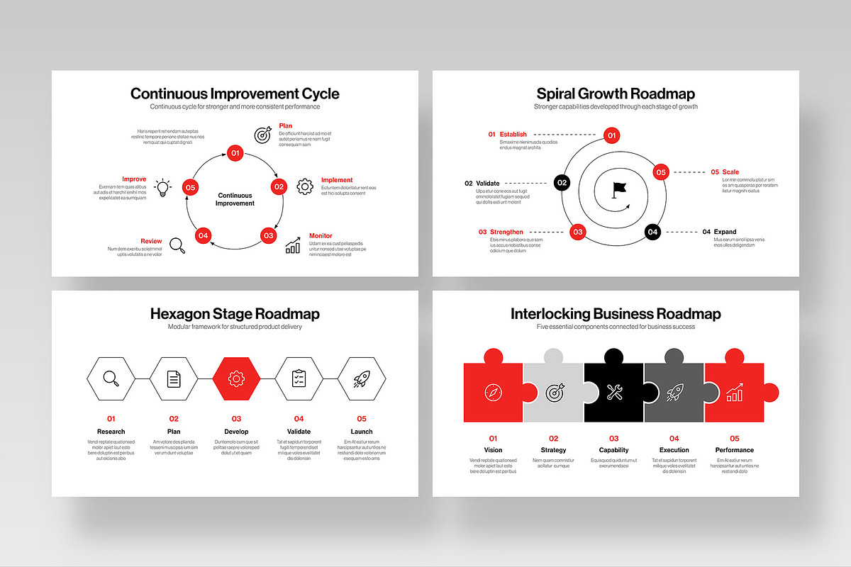 Roadmap Timeline Infographic Present, a Presentation Template by BrandPacks (Photo 4 of 7)