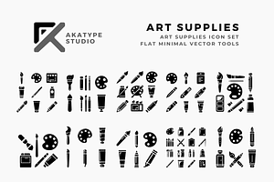 Art Supplies Vector Icon, an Icon by Akatype Studio