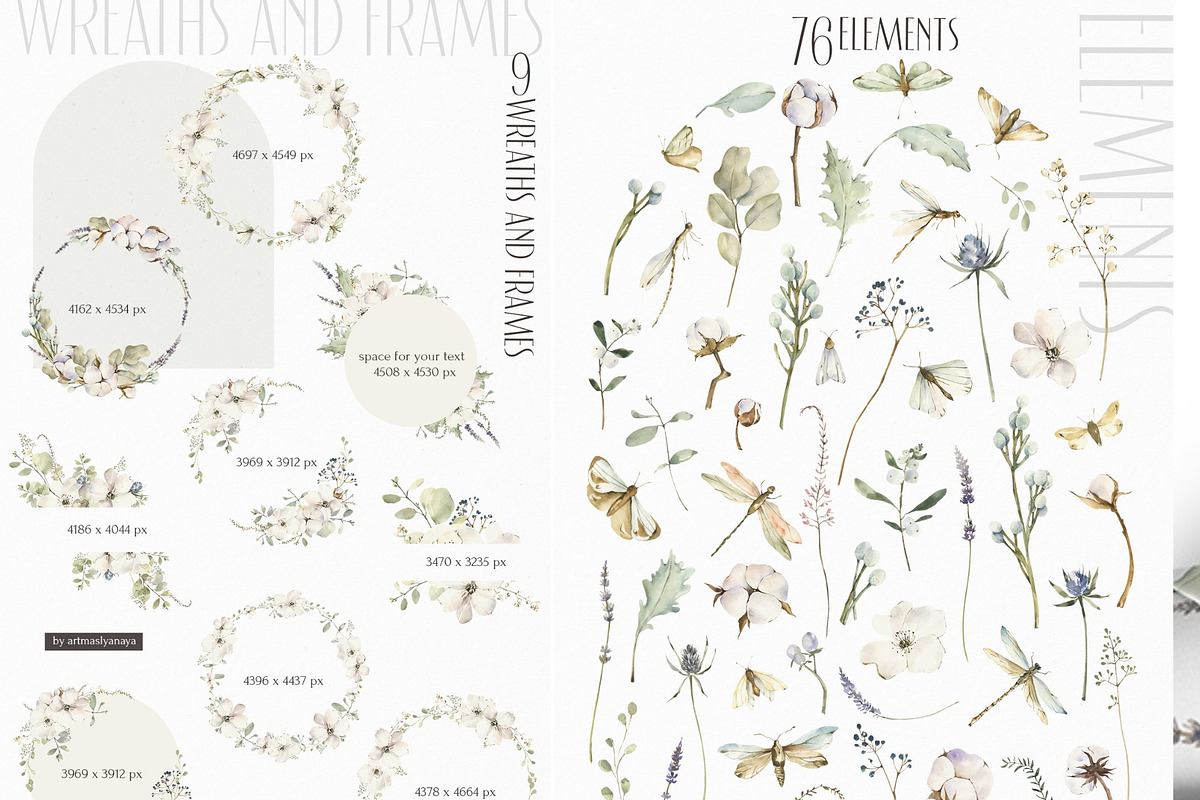 Entire Watercolor Bundle 11 in 1, a Decorative Illustration by ArtMaslyana (Photo 10 of 14)