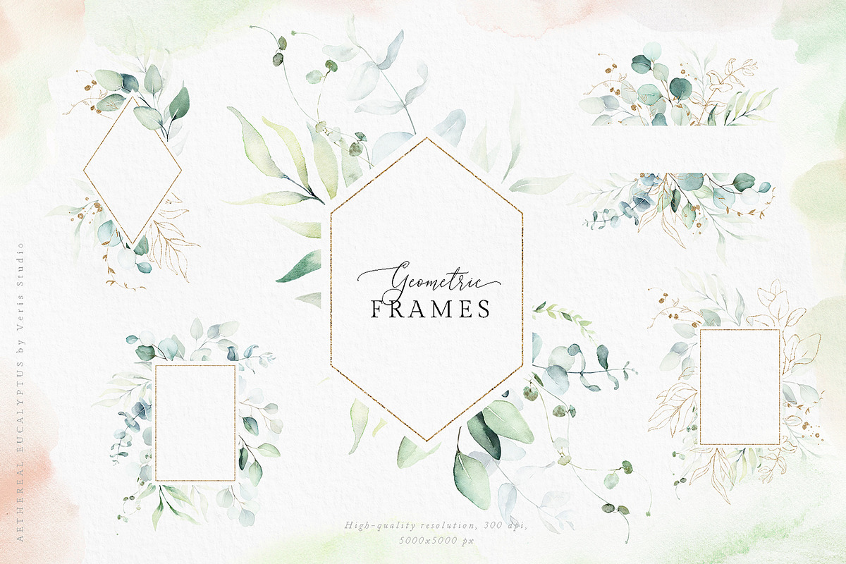 Watercolor Eucalyptus Green Floral, a Decorative Illustration by Veris Studio (Photo 13 of 25)