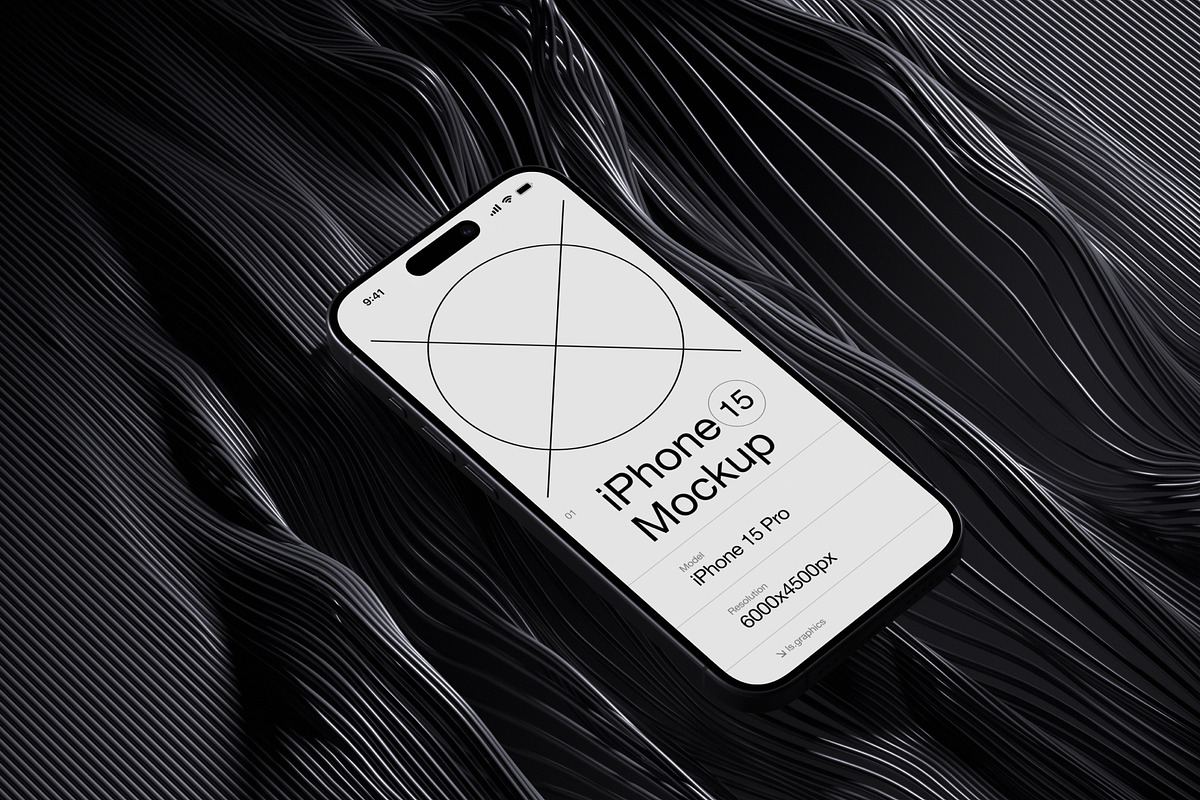 J-Mockups: iPhone 15 Pro, an iPhone Mockup by ls.graphics (Photo 3 of 10)