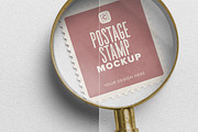 Postage Stamp Under Magnifying Glass, an Advertising Mockup by Custom Scene (Thumbnail 9 of 11)