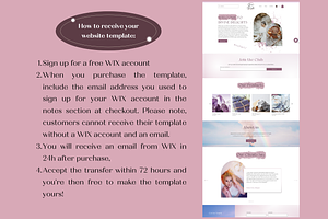 WIX Website Template Spiritual Pink