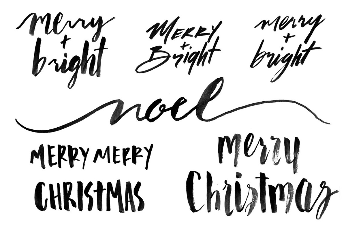 Hand Lettered Christmas Overlays, an Illustration by Boelter Design Co (Photo 5 of 6)
