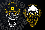 Hustler Skull Vector Art, a Decorative Illustration by Vecster (Thumbnail 5 of 7)