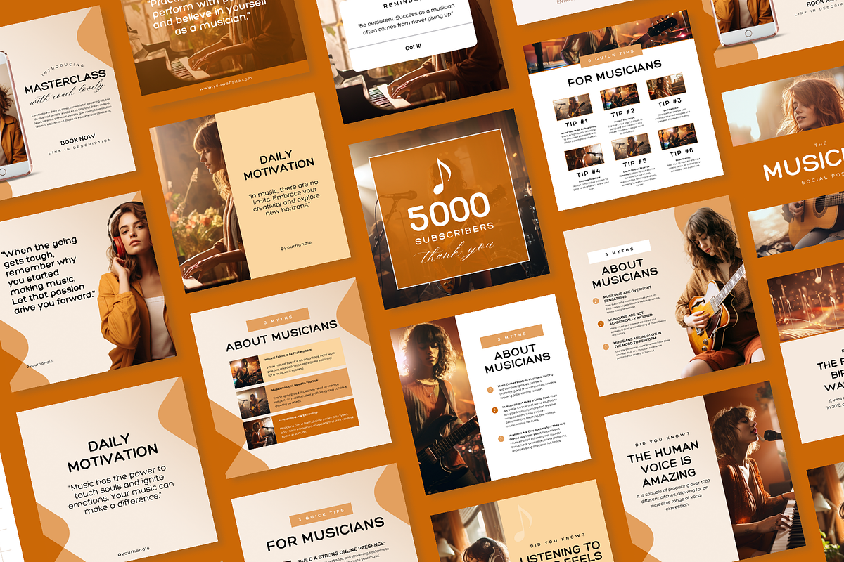 Musician Social Media Templates, a Social Media Template by Ariyah Media (Photo 3 of 3)