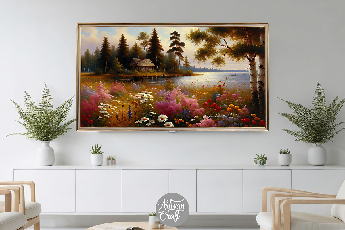 Wildflower Frame TV art, 4 paintings, a Background Graphic by Artisan Craft (Photo 6 of 7)