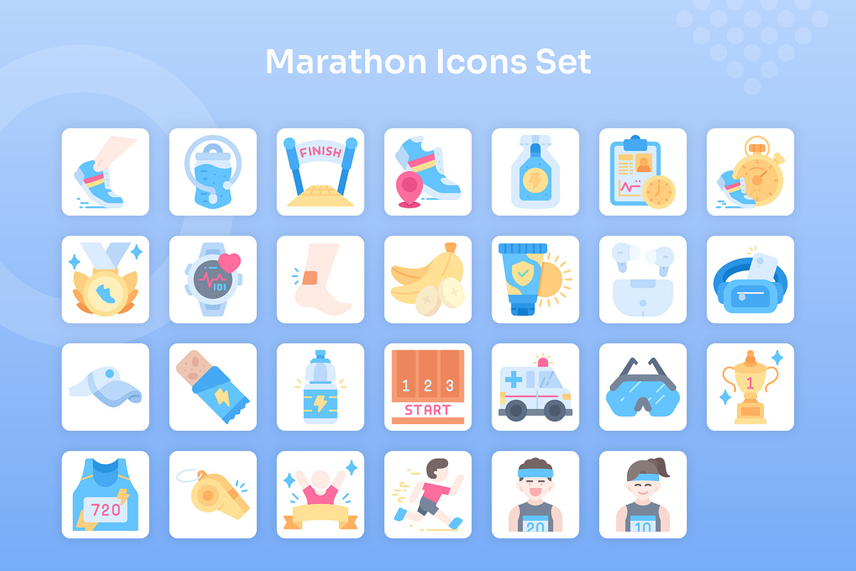 Marathon Icons Set - Flat, an Icon by Kmg Design (Photo 2 of 2)