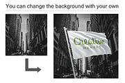 3D Flag Mock-Ups, a Product Mockup by simuradi (Thumbnail 5 of 5)