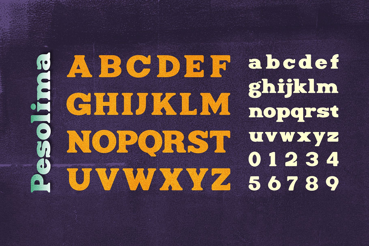 Pesolima - Bold Display Font, a Slab Serif Font by takoliko (Photo 8 of 11)