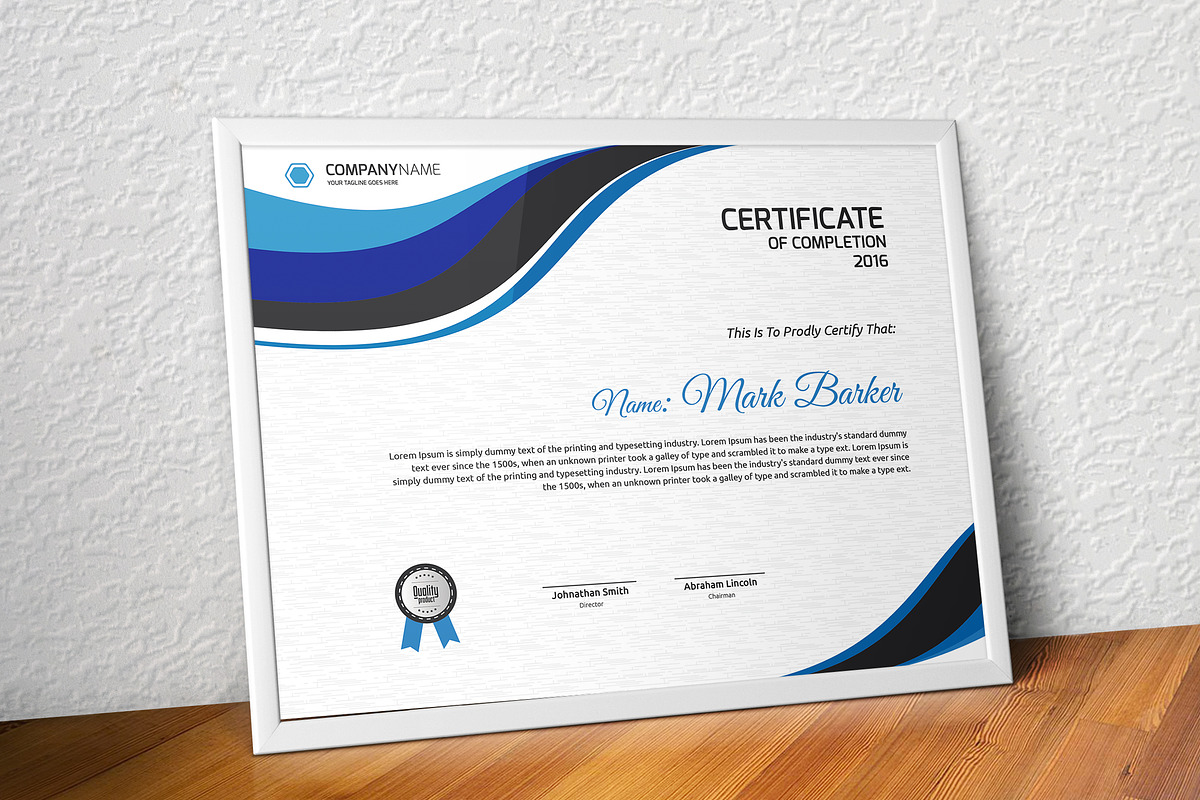 Certificate Word | PSD | AI, a Stationery Template by Curve Design (Photo 4 of 6)
