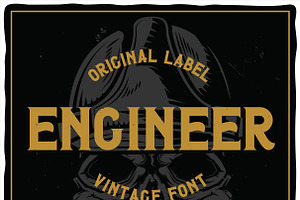 Vintage Label Typeface Engineer