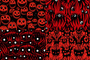 20 Seamless Red and Black Horror Set, a Pattern Graphic by Nordic Design (Thumbnail 6 of 9)